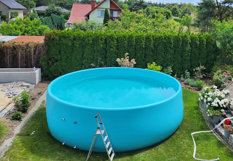 Круглый надувной бассейн IPOOLGO для отдыха из  из AirDeck Drop Stitch