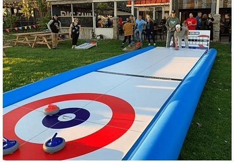 Надувной мобильный каток (поле) для керлинга