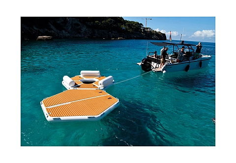 Надувная плавучая платформа Шестиугольной формы для отдыха