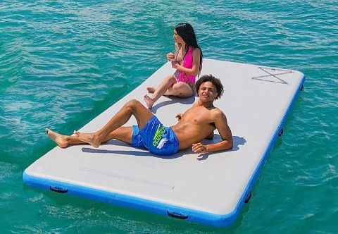 Надувной SUP плот-платформа из AirDeck для отдыха на воде