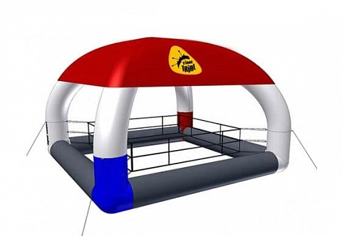 Надувной мобильный боксерский ринг с навесом для бокса, кикбоксинга