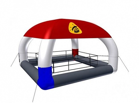 Надувной мобильный боксерский ринг с навесом для бокса, кикбоксинга