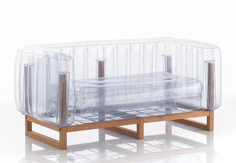 Надувной прозрачный диван