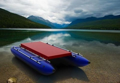 Надувная палуба для катамарана из AirDeck (Drop Stitch)