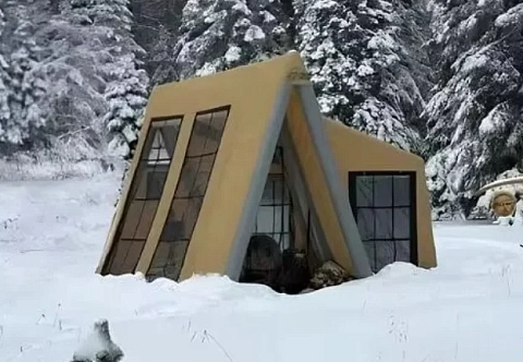 "ПОЛЕВИК" - надувная зимняя палатка для кемпенига, глэмпингa и туpбaзы