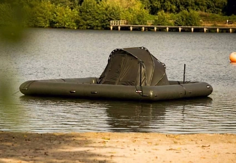 Надувной плот, рыболовная платформа с транцем для рыбалки, охоты и отдыха