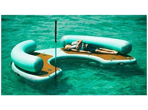 Надувная полукруглая платформа для отдыха на воде, море, озере