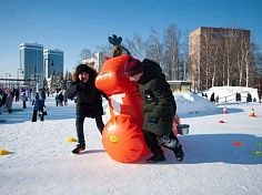 Фотография "НАДУВНОЙ ОЛЕНЬ" - детский аттракцион для праздников из ткань ПВХ (PVC) ТаймТриал