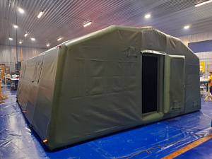 Надувная пневмокаркасная палатка  Жилой военный модуль ПКП-ТТ 48