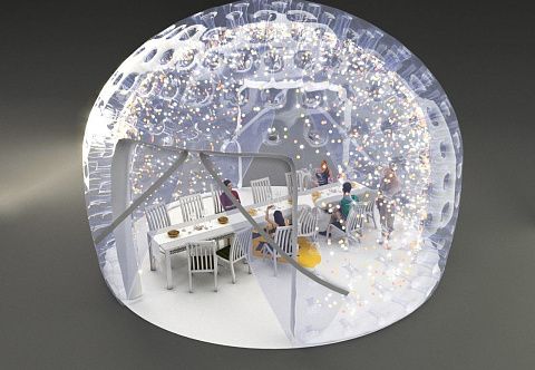 Надувной шатер-зорб для праздничных мероприятий «CASTLE» с герметичным каркасом