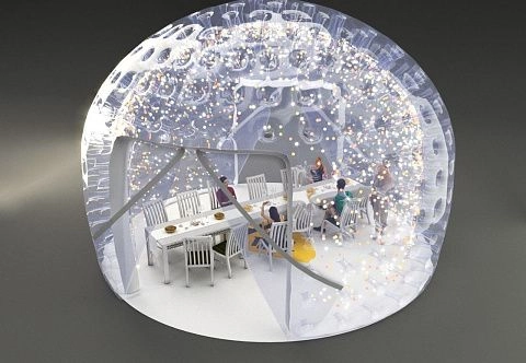 Надувной шатер-зорб для праздничных мероприятий «CASTLE» с герметичным каркасом