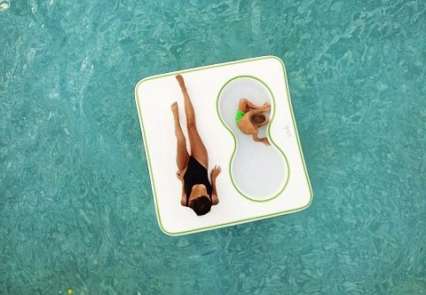 Надувная семейная платформа с бассейном для детей для открытой воды