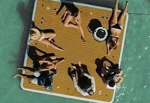 Надувная плавающая платформа с ЭВА покрытием