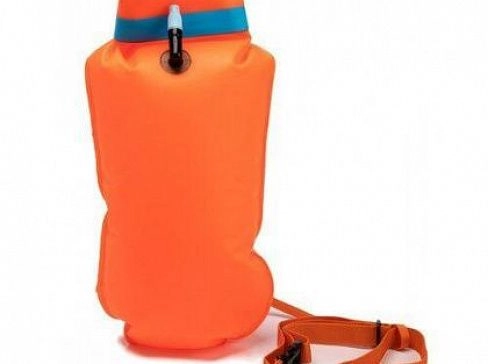 Надувной буй безопасности для плавания на открытой воде (водоёме) с отсеком для вещей