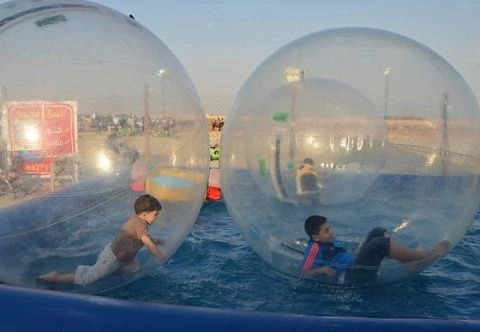 «АКВАЗОРБ» - аттракцион водный шар прозрачный надувной из прочной ТПУ 0.7 мм