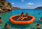 Фотография "РОКСА" - надувная мобильная платформа-бассейн для отдыха, купания, развлечений на воде, море из ткань ПВХ ТаймТриал