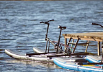 Водосипед - Водный велосипед (катамаран) на надувных поплавках с винтом