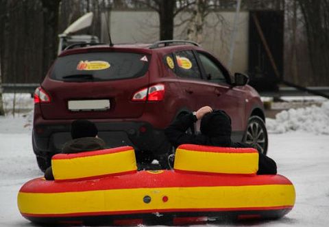 "ТАНДЕМ" - буксируемая надувная двойная ватрушка из ПВХ