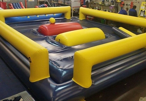 Аттракцион надувной ринг с бортами для боя бабуками, бокса и гладиаторов, проведения соревнований, для шуточных боев, командных игр