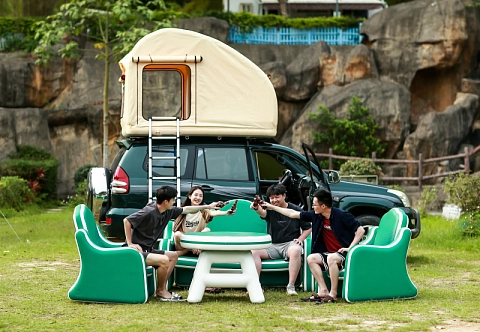 Надувной комплект мебели для отдыха на природе, в помещении