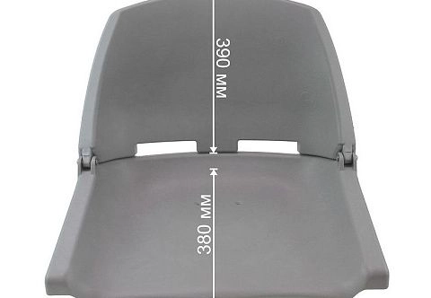 Кресло пластиковое серое в лодку