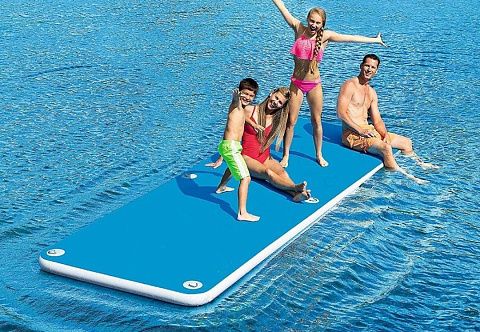 Надувной SUP плот-платформа из AirDeck для отдыха на воде