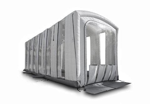 Большая надувная камера (палатка) ПВХ для покраски и ремонта автомобиля 15х5,8 м