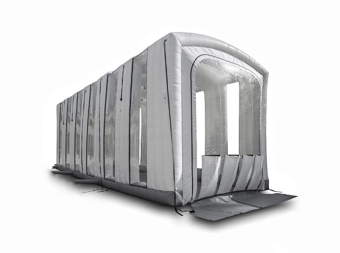 Большая надувная камера (палатка) ПВХ для покраски и ремонта автомобиля 15х5,8 м