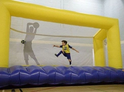 Надувные футбольные ворота с батутом для детей, взрослых