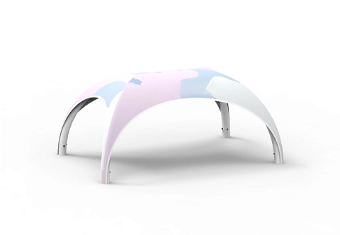 Надувной шатер четырёхопорный для мероприятий, выставок, event с герметичным каркасом из ТПУ и с вшитыми или со съёмными стенками