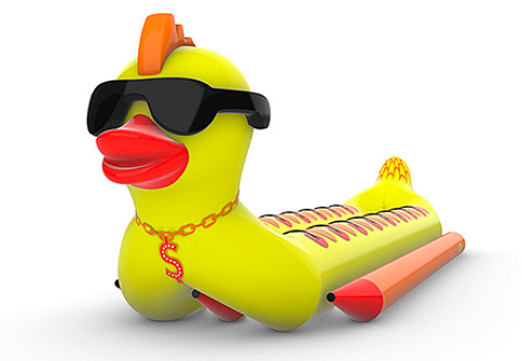 &quot;УТКА-ДАБЛ&quot; - буксируемый аттракцион надувной двойной дубль-банан. Водный, зимний