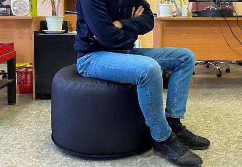 Надувной пуф со сменным чехлом с индивидуальным дизайном, брендированием для мероприятий