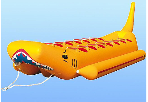 "АКУЛА-ДАБЛ" - буксируемый аттракцион надувной двойной дубль-банан. Водный, зимний "АКУЛА-ДАБЛ" - буксируемый аттракцион надувной двойной дубль-банан. Водный, зимний