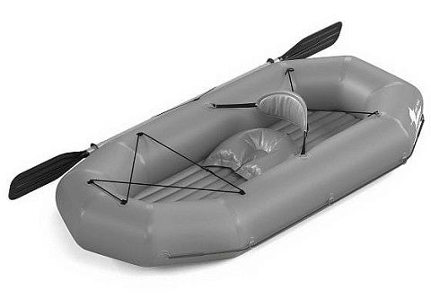 &quot;КРОХАЛЬ УТОЛЩЕННАЯ&quot; - одноместная компактная гребная надувная лодка ПВХ для рыбалки, охоты