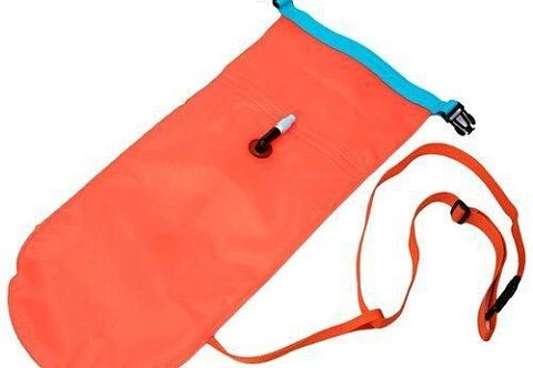 Надувной буй безопасности для плавания на открытой воде (водоёме) с отсеком для вещей