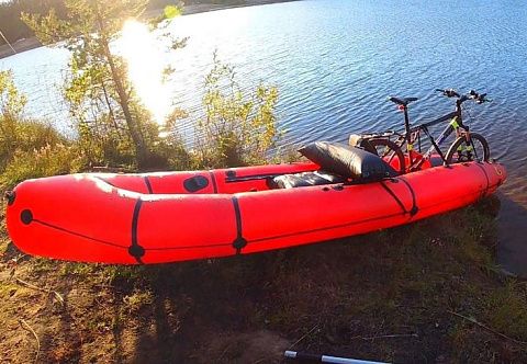 &quot;ВЕЛОПАК&quot; - специальная легкая надувная байдарка, быстроходный пакрафт из ТПУ для велопакрафтинга