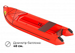 "КАТАБАЙД40"- надувная моторная одноместная байдарка с транцем под мотор, с надувным дном из ПВХ и баллон 40 см из ПВХ ТаймТриал